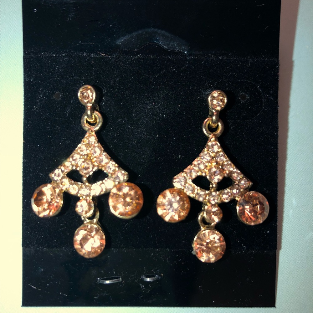 Peach Colored Drop Earrings